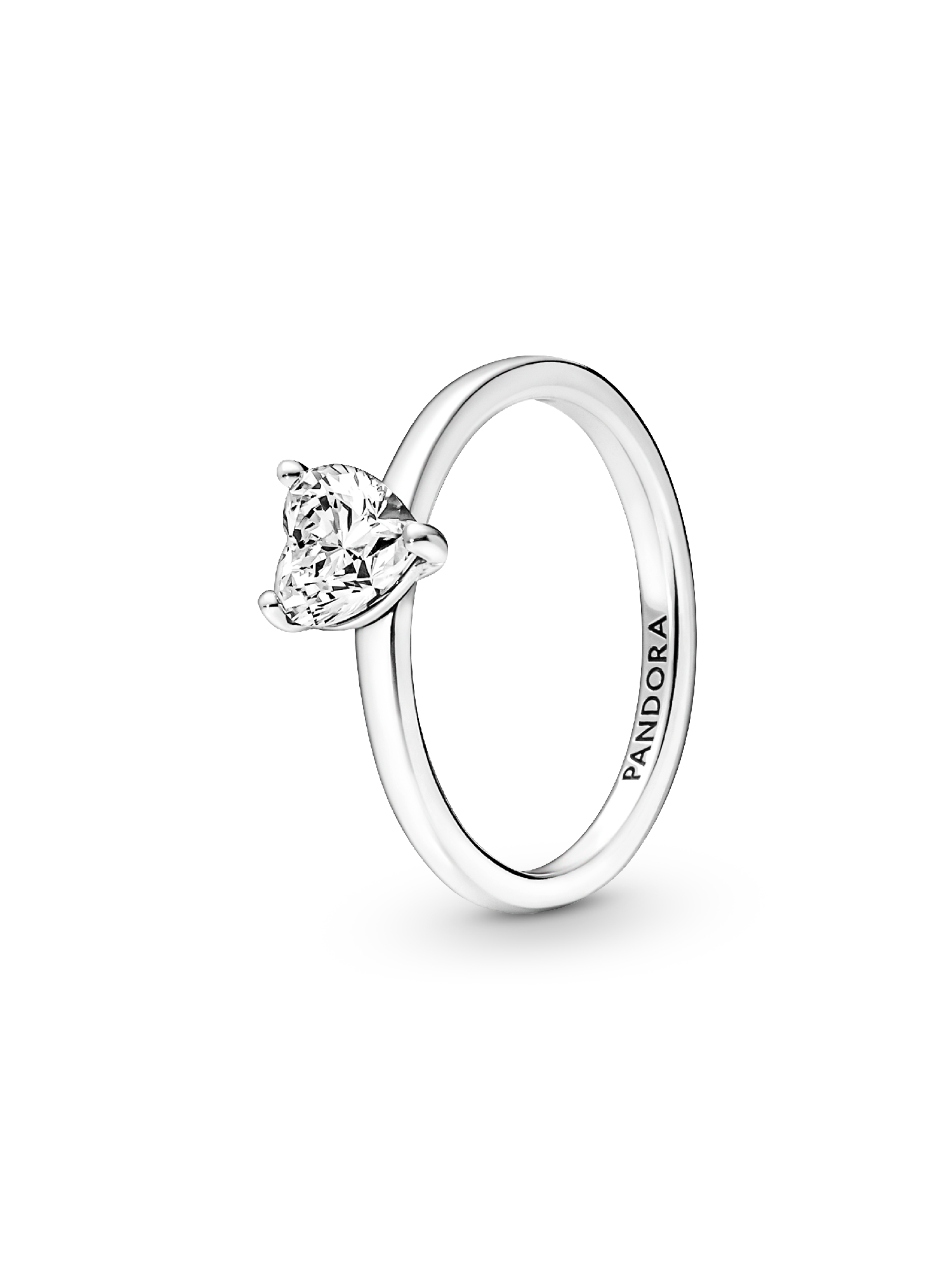 Bague Solitaire Cœur Scintillant