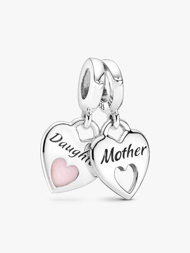 Charm Pendant Cœur Séparable Double