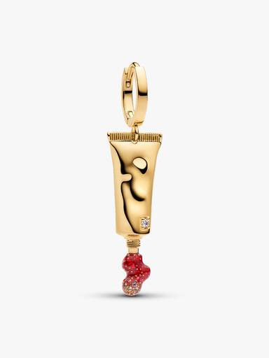 Pendant d’Oreille Tube de Maquillage Doré Pat McGrath