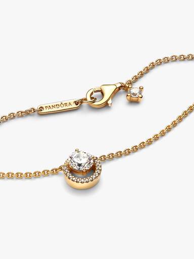Collier Pendentif Halo Rond Scintillant