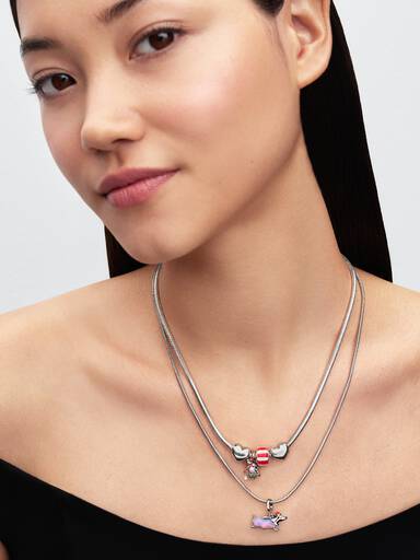 Charm Murano Rouge et Blanc