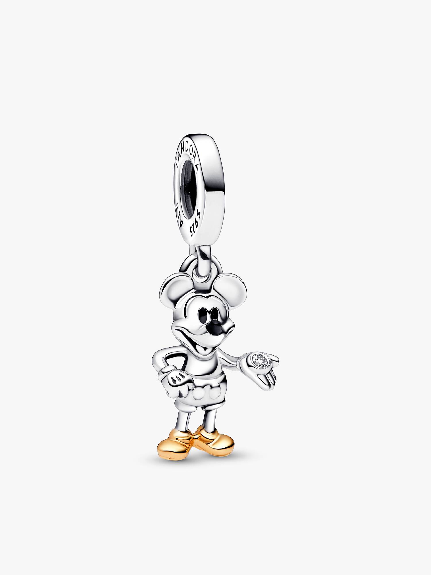 Charm Pendant Disney 100e anniversaire Mickey avec diamant de synthèse