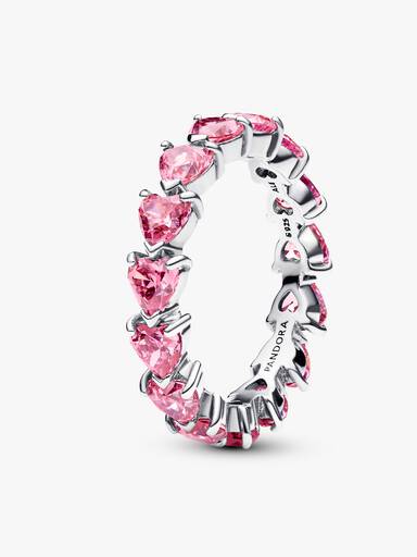 Bague Couronne de Cœurs Roses