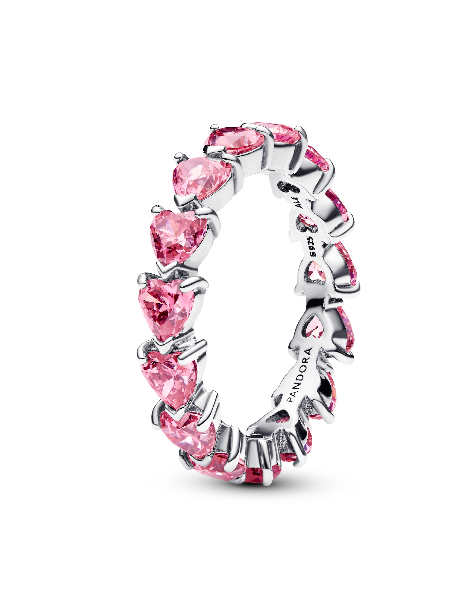 Bague Couronne de Cœurs Roses
