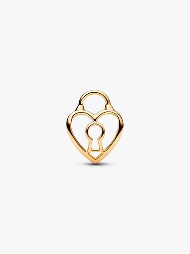 Charm Cadenas Cœur Ajouré Doré