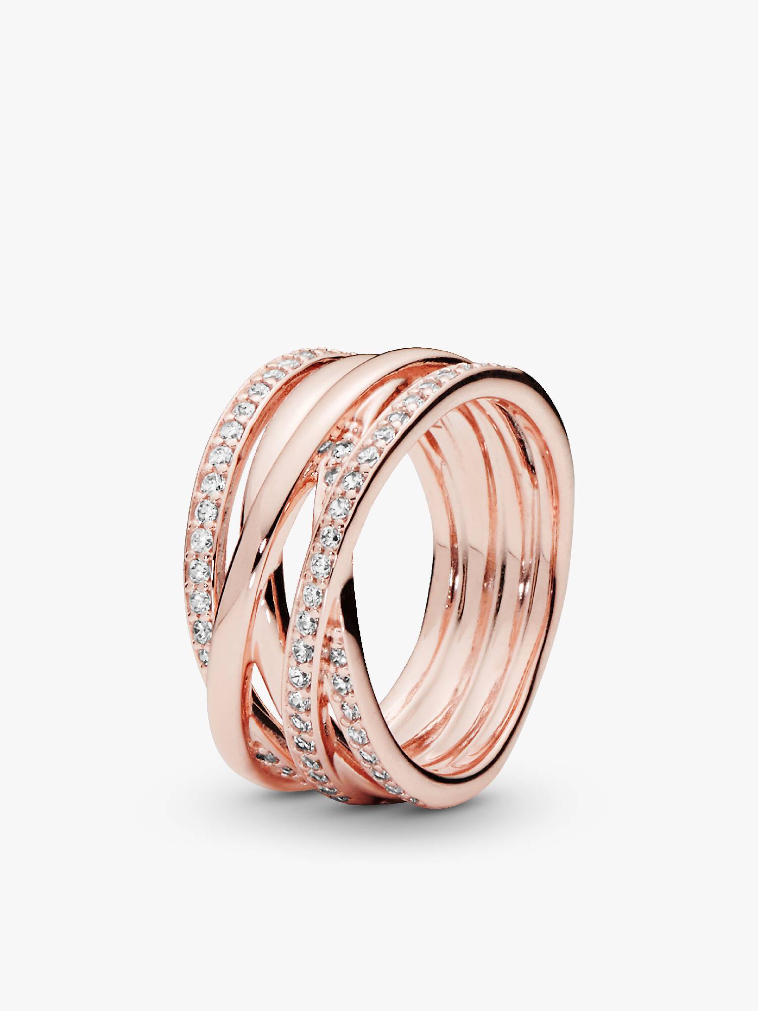 Bague Scintillante & Lignes Polies