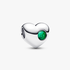 Charm Cœur Pierre Verte Gravable Charm Cœur Pierre Verte Gravable
