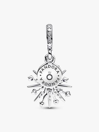 Charm Pendant Double Feu d'Artifice Scintillant