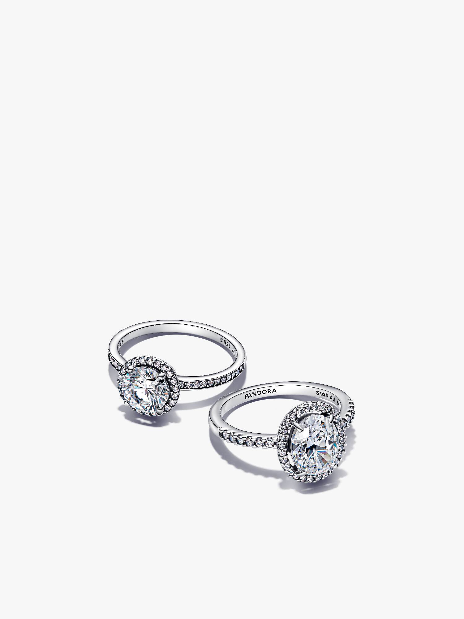 Coffret de bagues Halo ovales brillants