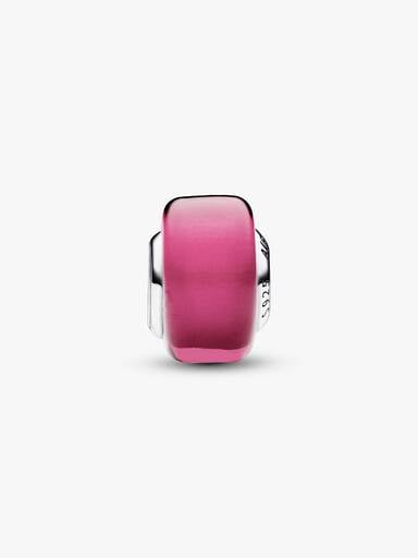 Mini Charm en Verre de Murano Rose