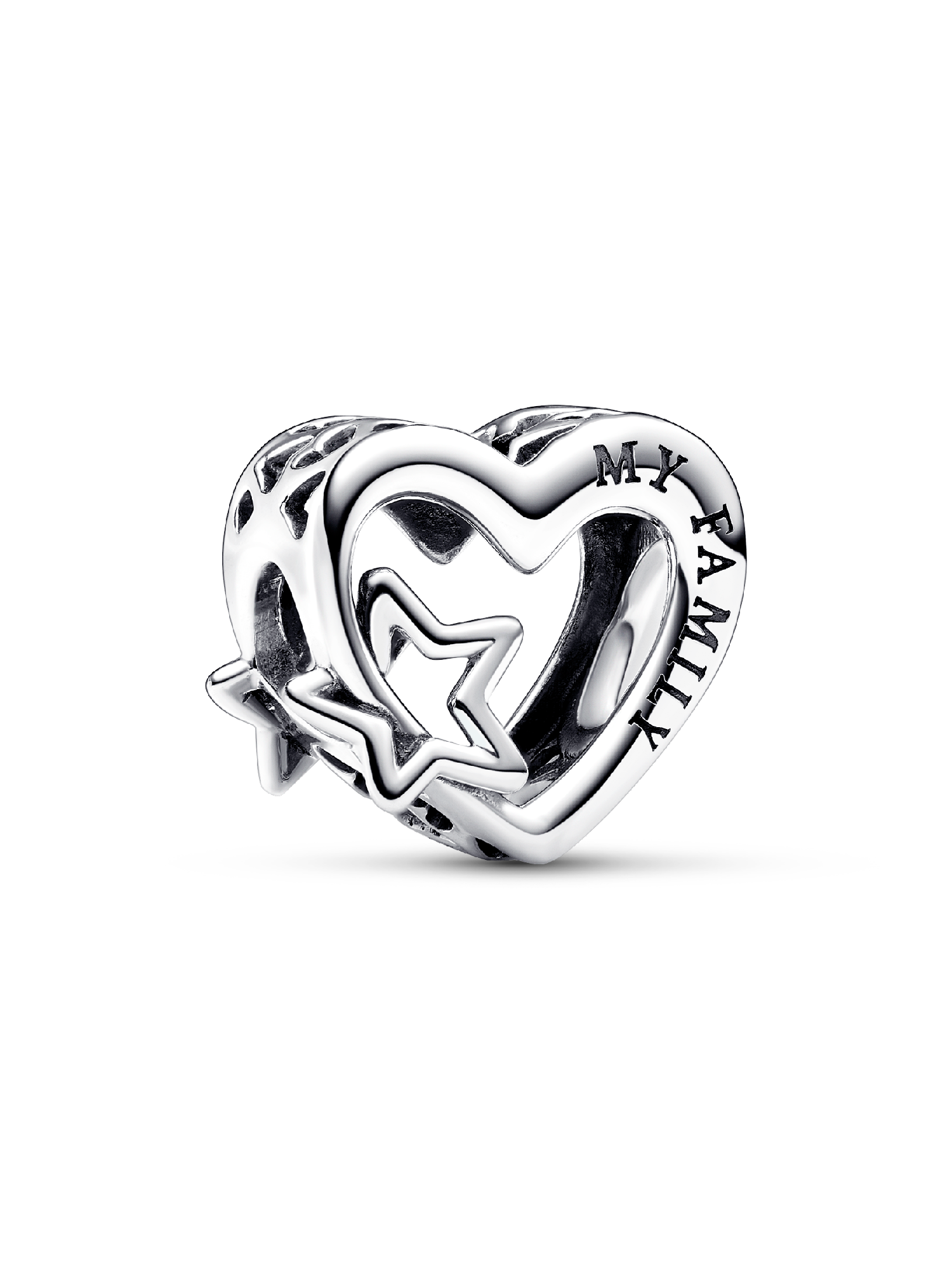 Charm Ajouré Famille Cœur et Étoile