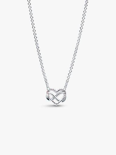 Collier Cœur de l’Infini Rose Scintillant