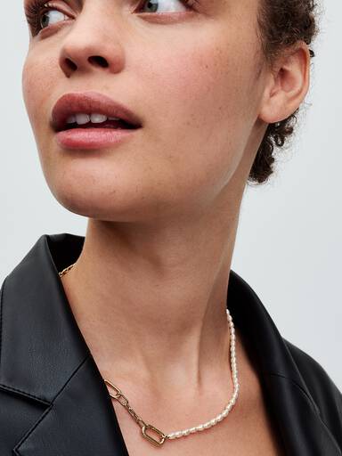 Collier Fin Perles de Culture d'Eau Douce Traitées