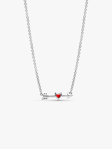 Collier Flèche & Cœur en Verre de Murano