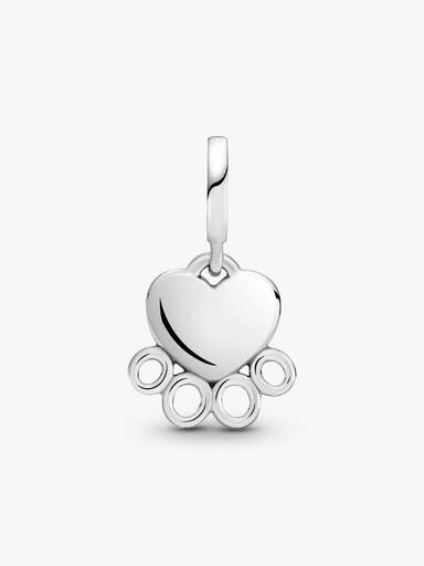 Charm Pendant Cœurs & Empreinte de Pattes