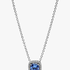 Collier à Pendentif Halo Bleu Carré Scintillant Collier à Pendentif Halo Bleu Carré Scintillant