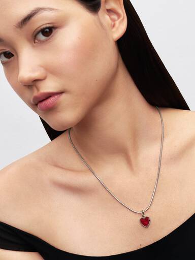 Charm Pendant Cœur Bleu Gravable