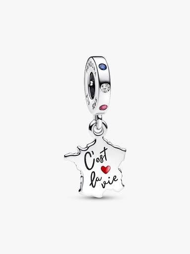 Charm Pendant Carte de France C’est La Vie