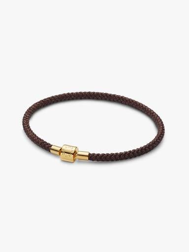 Bracelet Cordon Marron Scintillant