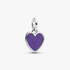 Charm Pendant Cœur Violet Gravable Charm Pendant Cœur Violet Gravable