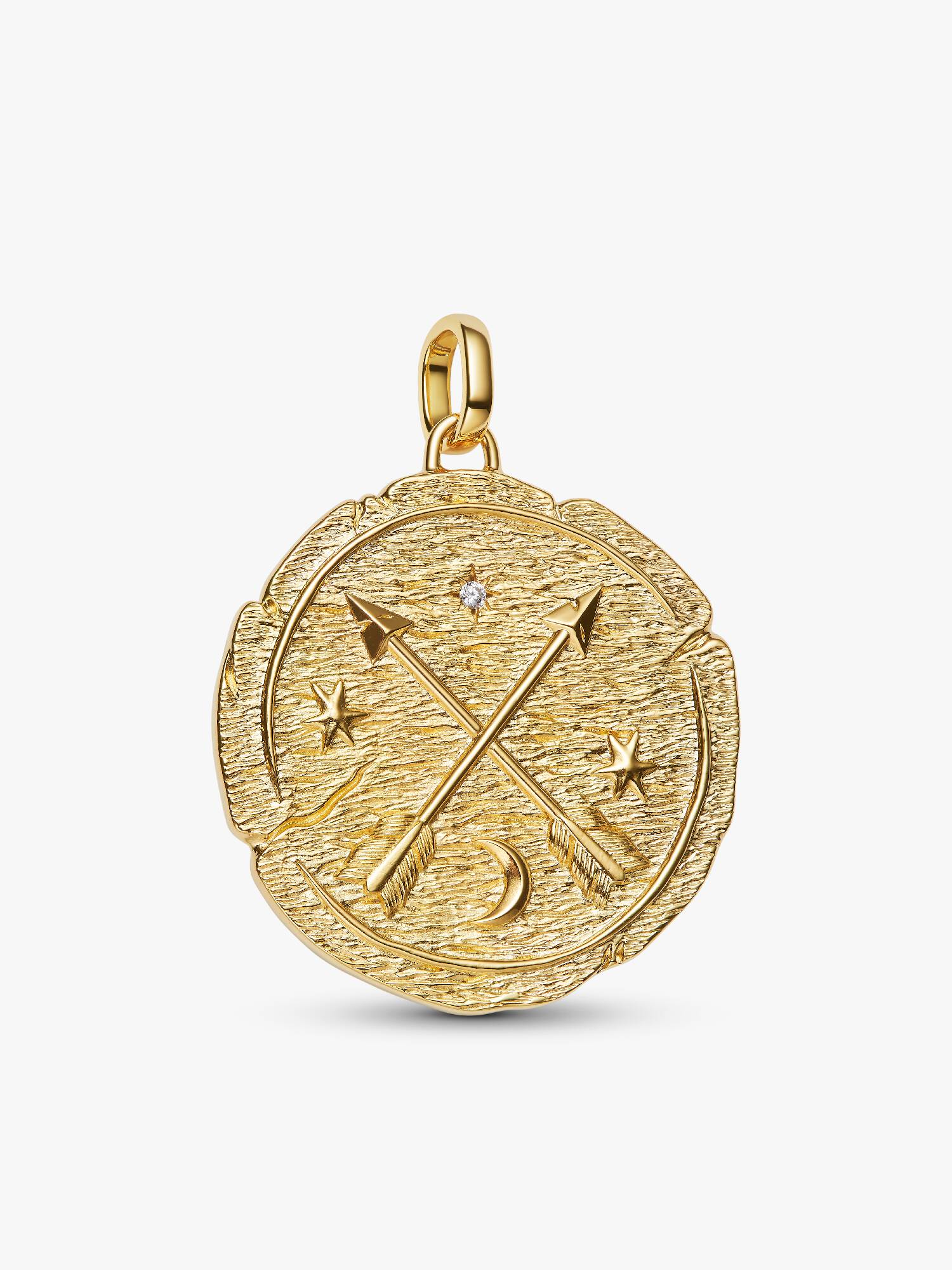 Charm Médaillon Surdimensionné Flèches Croisées