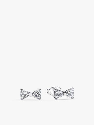 Parure Collier, Clous d'Oreilles & Bague Nœud Scintillant