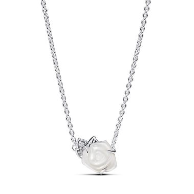 Collier Rose Blanche