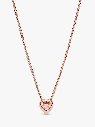 Collier Cœur Rose