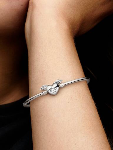 Bracelet Jonc Cœur Ailé Pandora Moments