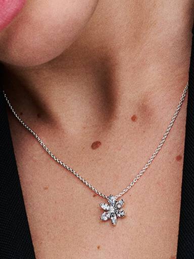 Collier à Pendentif Herbier Scintillant