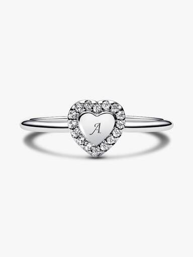 Bague Halo Cœur Gravable