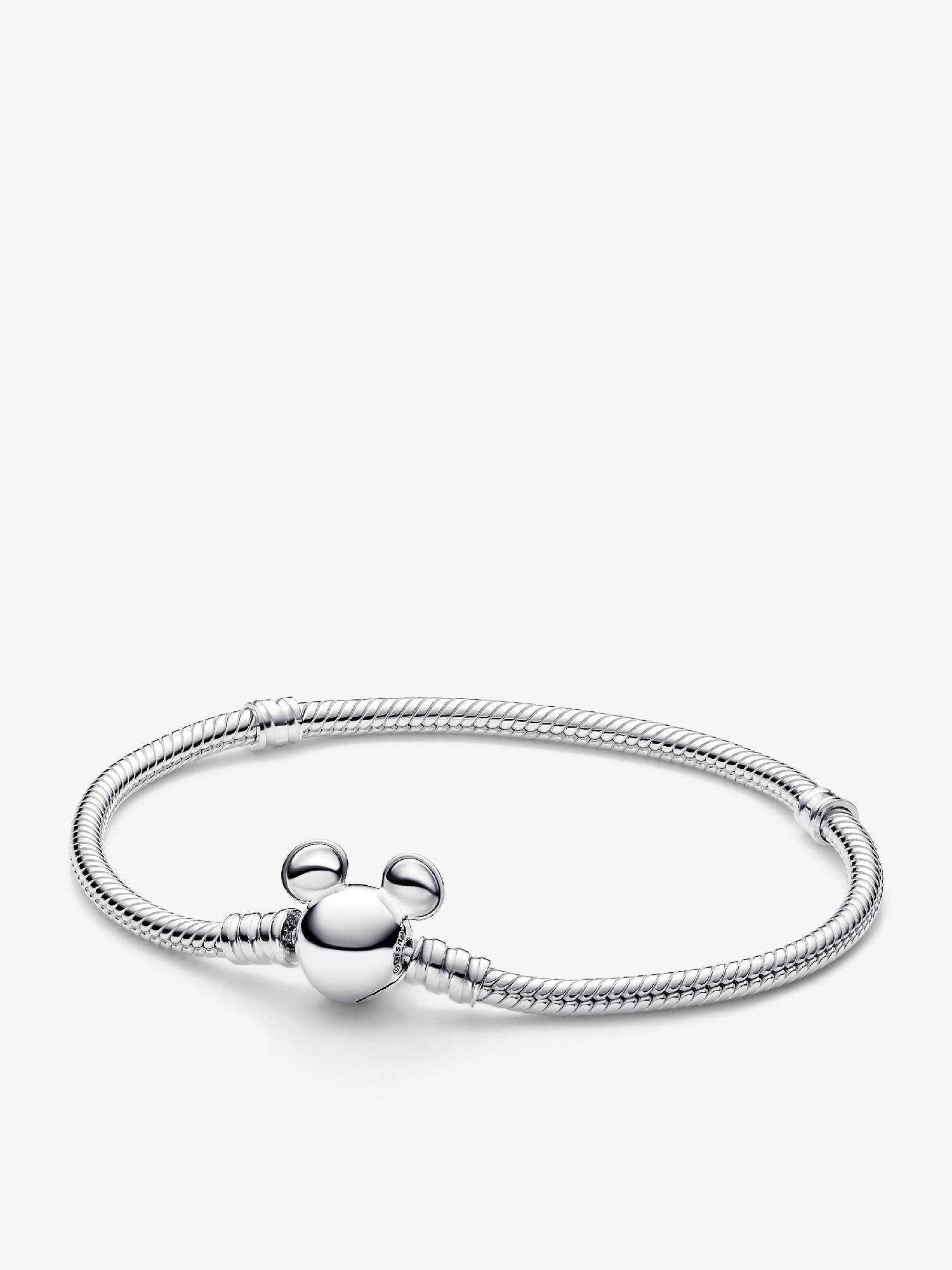 Bracelet Disney Maille Serpent Fermoir Mickey Pandora Moments