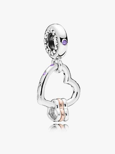 Charm Pendant Cœur Rempli de Cœurs