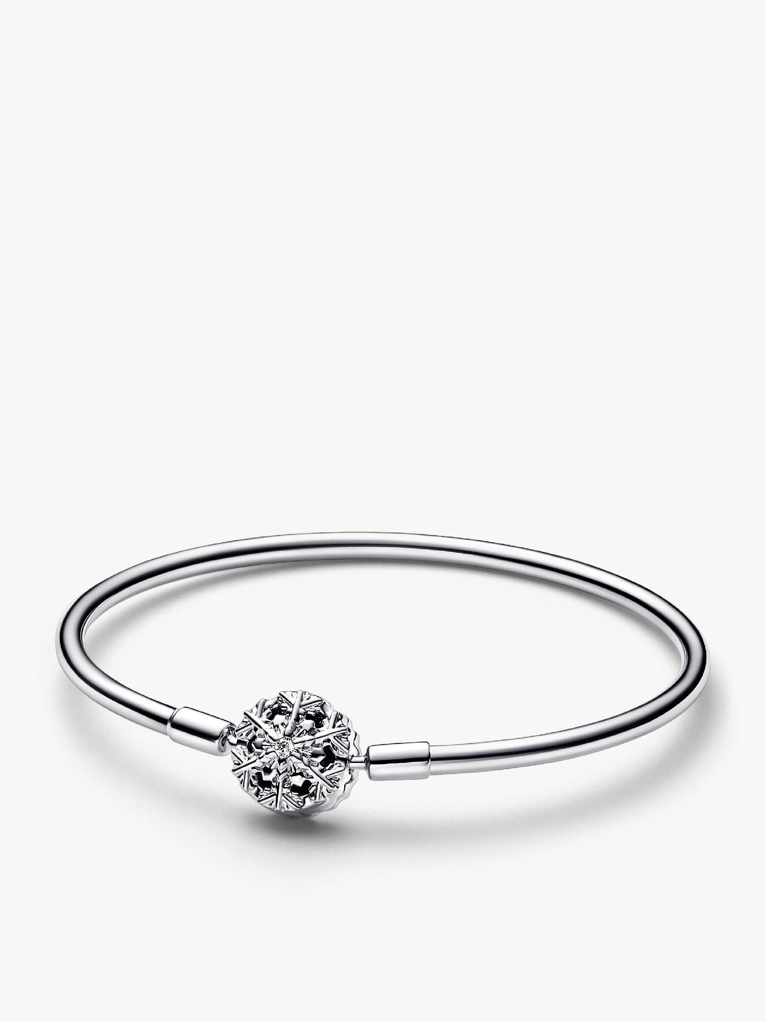Bracelet Jonc Fermoir Flocon de Neige Scintillant Pandora Moments