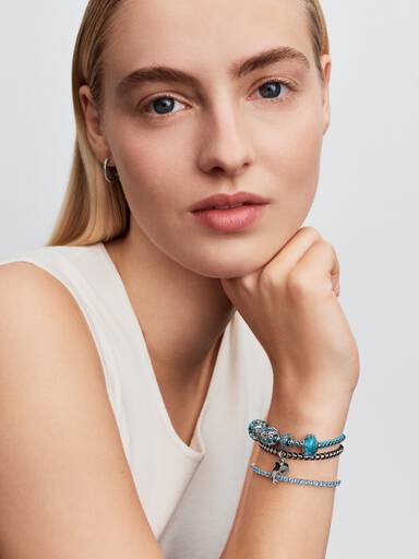 Charm Espaceur Pierres Bleu Glacier