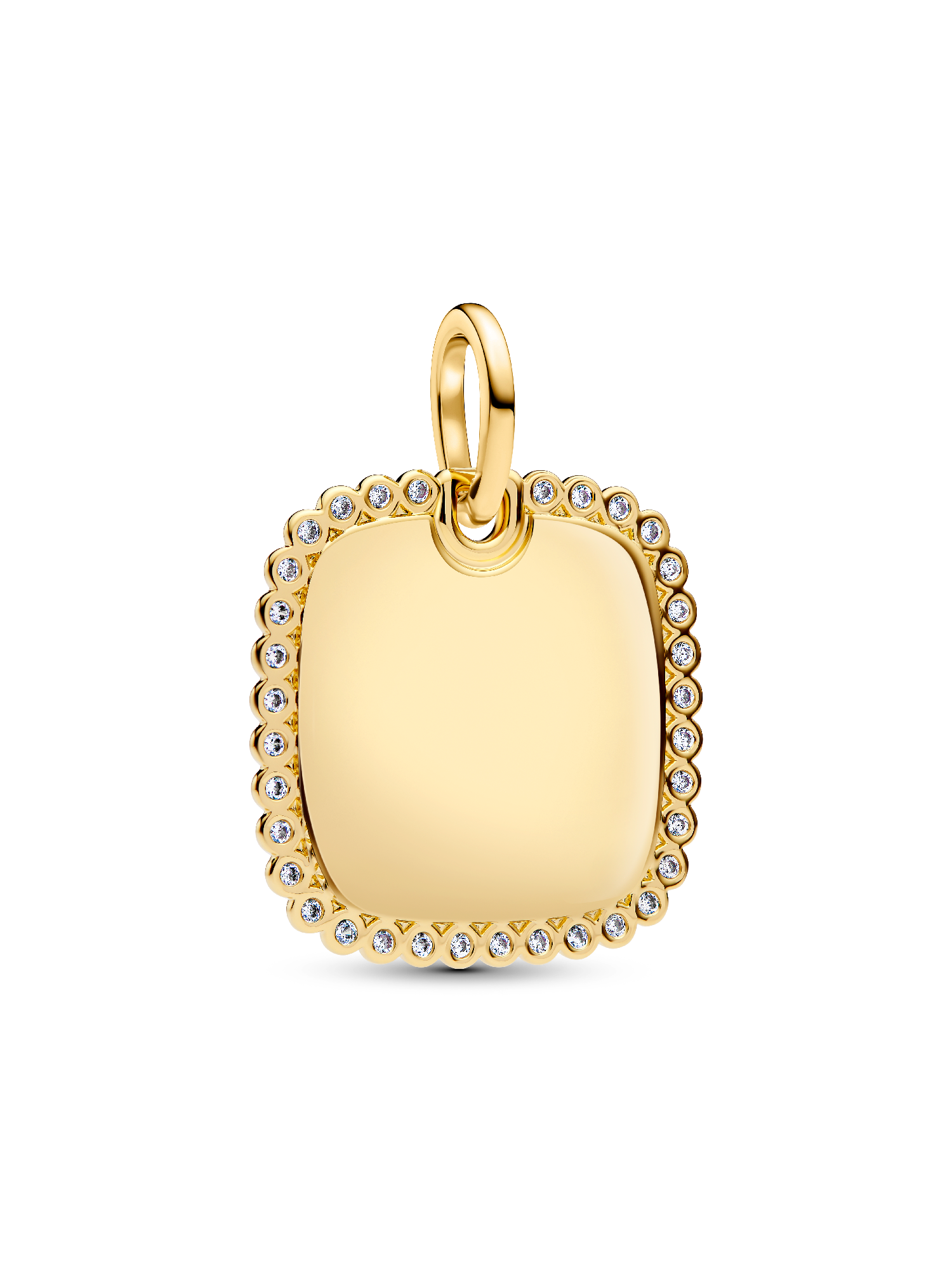 Médaillon Carré Gravable Doré