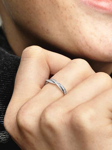 Bague Torsades Scintillante