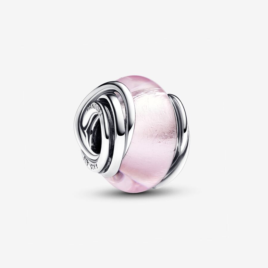 Charm Murano Rose et Cercles image number 0