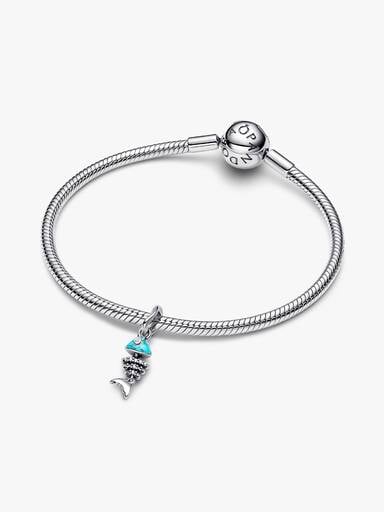 Charm Pendant Arête de Poisson Turquoise