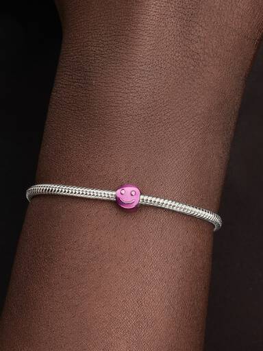 Mini Charm Visage Souriant Rose