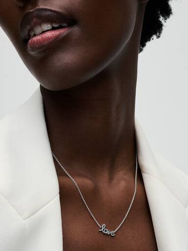 Collier Amour Manuscrit Étincelant