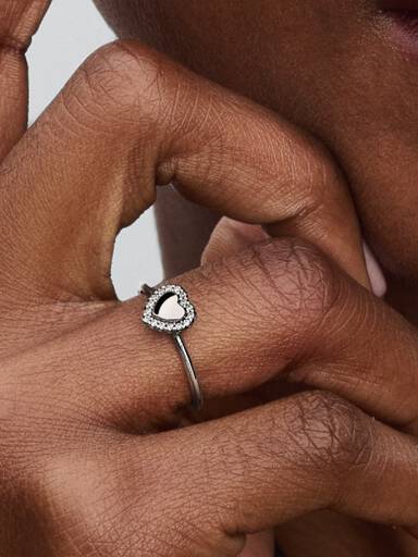Bague Halo Cœur Gravable
