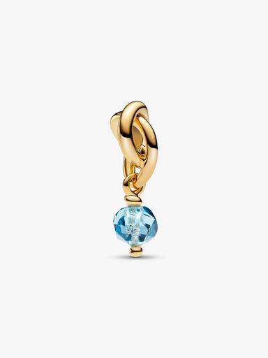 Charm Pendant Cercle de l'Éternité Bleu Azur Facetté