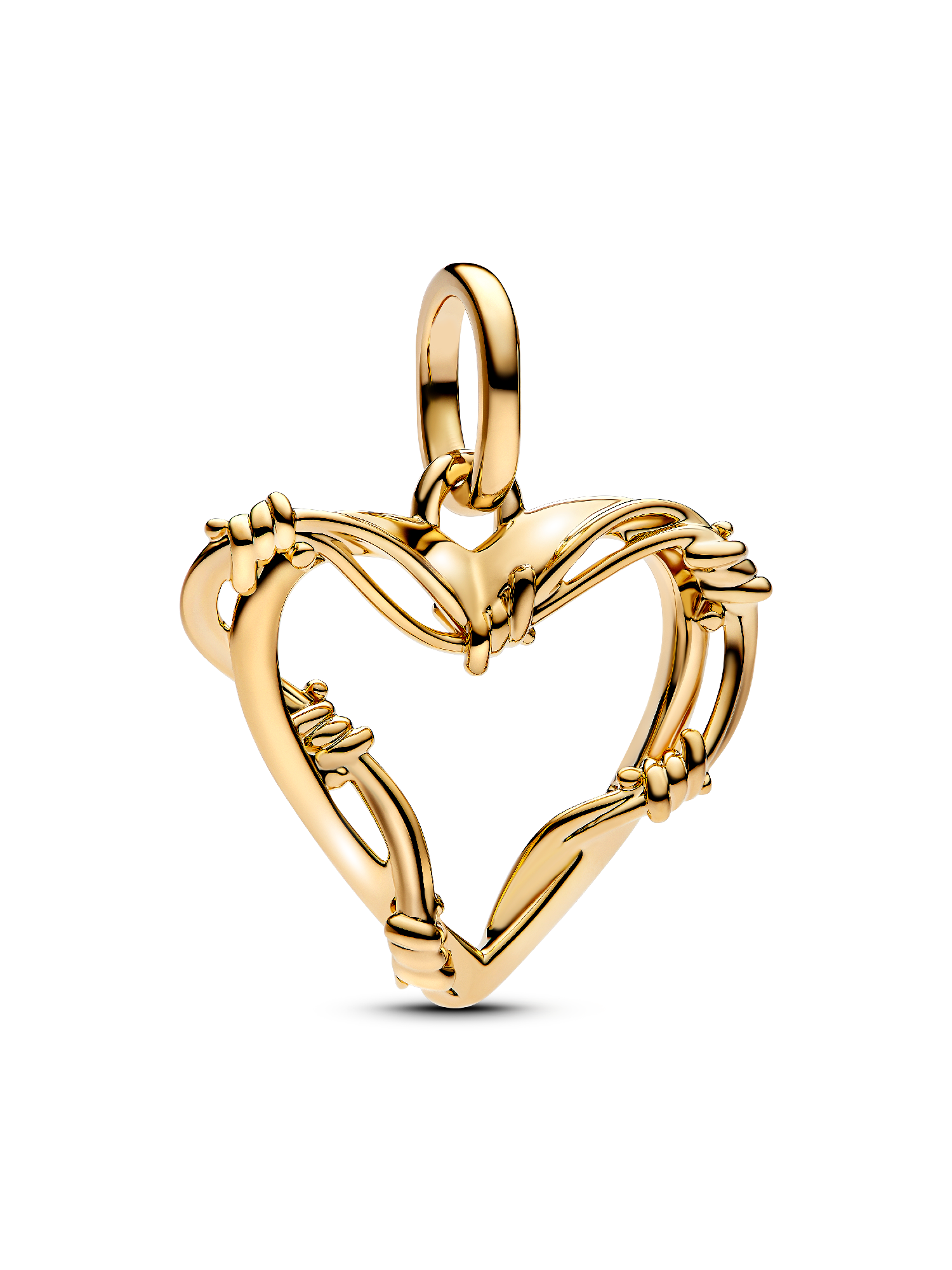 Charm Pendant Cœur Fil de Fer