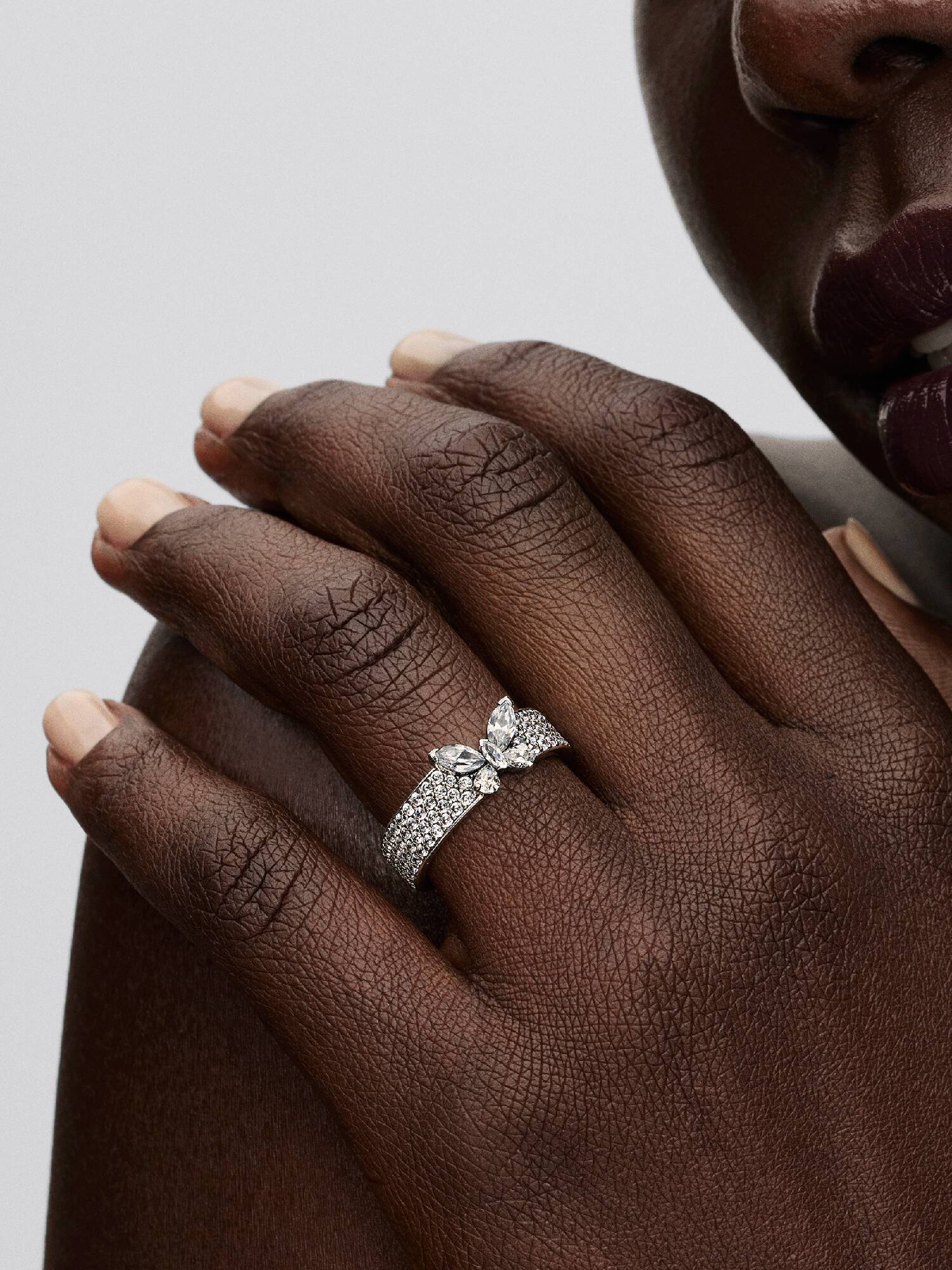 Bague Cocktail Papillon Scintillant