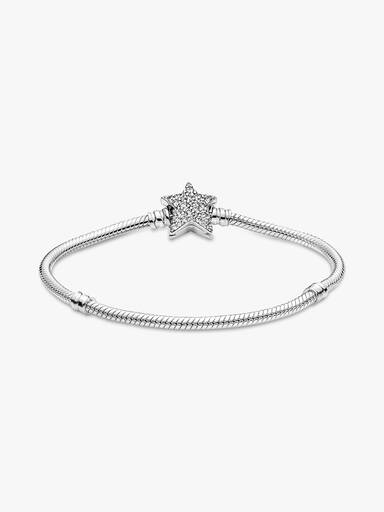 Bracelet Maille Serpent Fermoir Étoile Asymétrique
