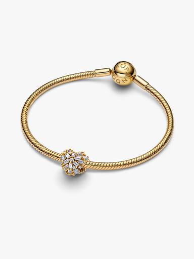 Charm Cœur Scintillant Doré