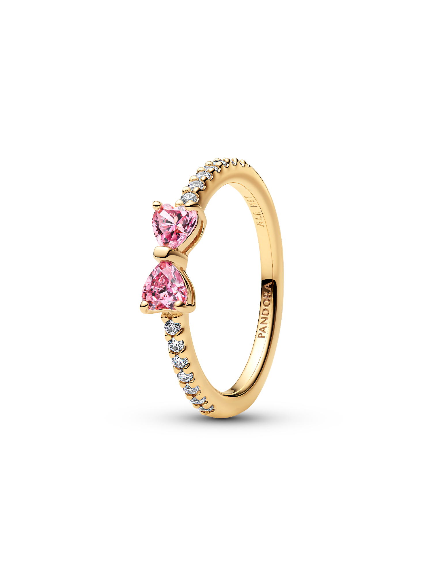 Bague Nœud Rose Scintillant