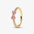 Bague Nœud Rose Scintillant Bague Nœud Rose Scintillant