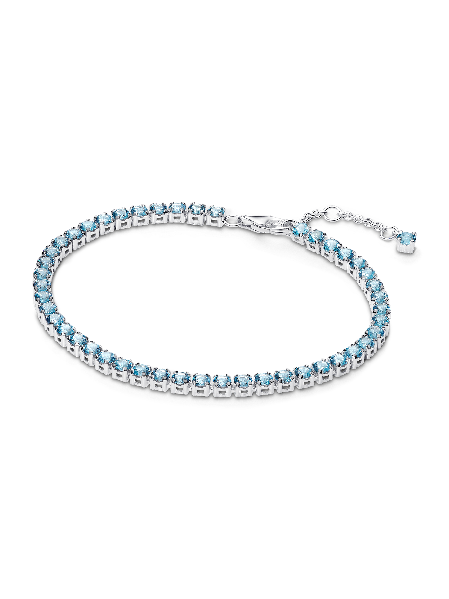 Bracelet Rivière Bleu Clair Scintillant